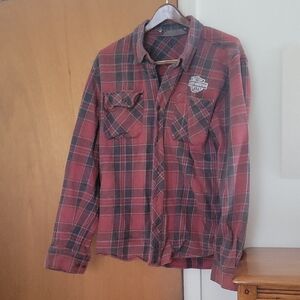 Harley-Davidson Red Plaid Shirt